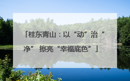 桂东青山：以“动”治“净” 擦亮“幸福底色”