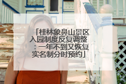 桂林象鼻山景区入园制度反复调整：一年不到又恢复实名制分时预约