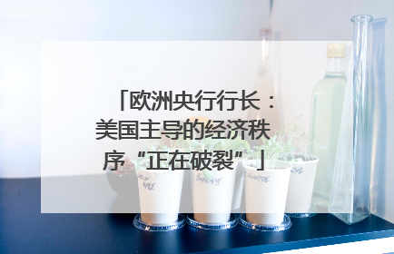 欧洲央行行长：美国主导的经济秩序“正在破裂”