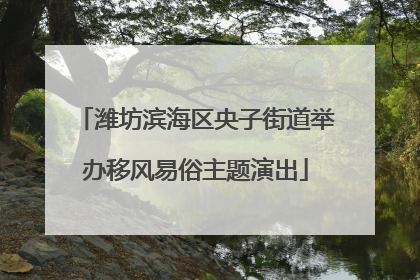 潍坊滨海区央子街道举办移风易俗主题演出