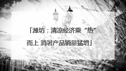 潍坊：清凉经济乘“热”而上 消暑产品销量猛增