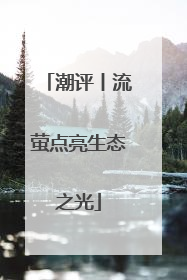 潮评丨流萤点亮生态之光