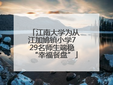 江南大学为从江加鸠镇小学729名师生端稳“幸福餐盘”