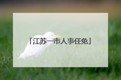 江苏一市人事任免