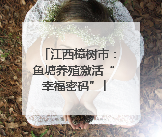 江西樟树市：鱼塘养殖激活“幸福密码”