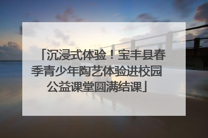 沉浸式体验！宝丰县春季青少年陶艺体验进校园公益课堂圆满结课