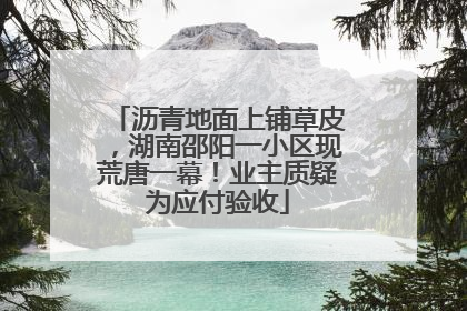 沥青地面上铺草皮，湖南邵阳一小区现荒唐一幕！业主质疑为应付验收