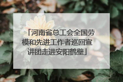 河南省总工会全国劳模和先进工作者巡回宣讲团走进安阳鹤壁