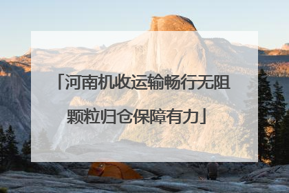 河南机收运输畅行无阻 颗粒归仓保障有力