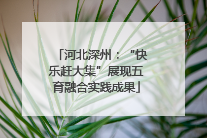 河北深州：“快乐赶大集”展现五育融合实践成果