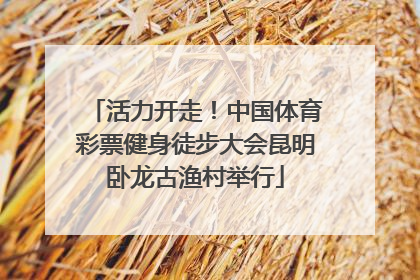 活力开走！中国体育彩票健身徒步大会昆明卧龙古渔村举行