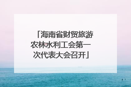 海南省财贸旅游农林水利工会第一次代表大会召开