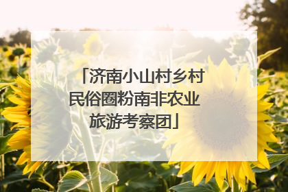 济南小山村乡村民俗圈粉南非农业旅游考察团