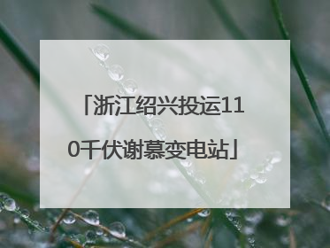 浙江绍兴投运110千伏谢慕变电站