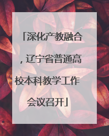 深化产教融合，辽宁省普通高校本科教学工作会议召开
