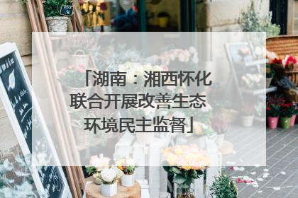 湖南：湘西怀化联合开展改善生态环境民主监督