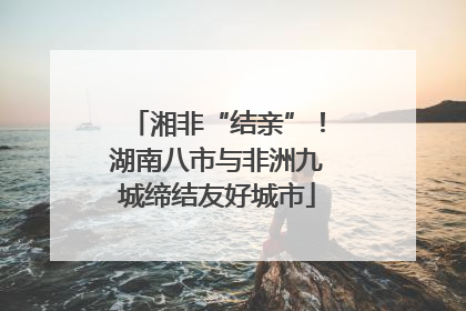 湘非“结亲”！湖南八市与非洲九城缔结友好城市