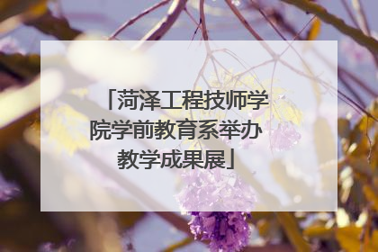 菏泽工程技师学院学前教育系举办教学成果展