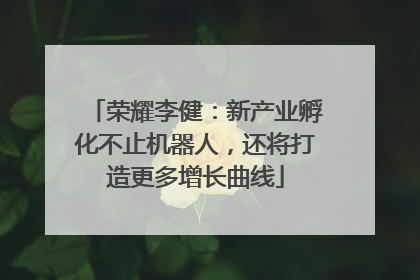 荣耀李健：新产业孵化不止机器人，还将打造更多增长曲线