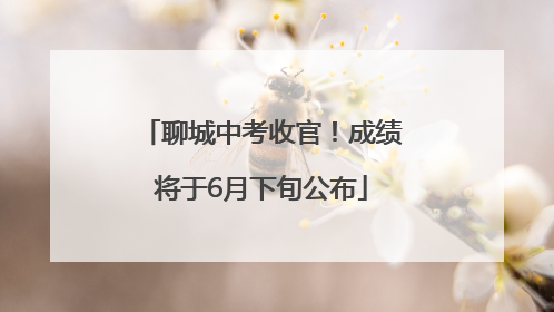 聊城中考收官！成绩将于6月下旬公布