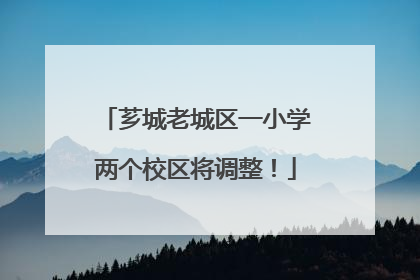 芗城老城区一小学两个校区将调整！