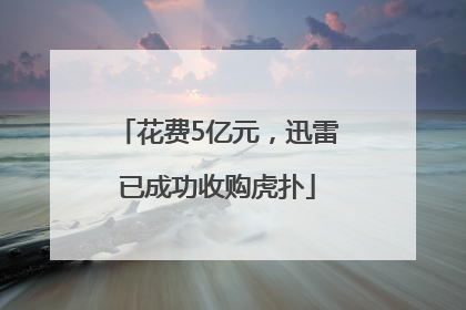 花费5亿元，迅雷已成功收购虎扑