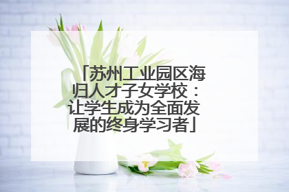 苏州工业园区海归人才子女学校：让学生成为全面发展的终身学习者
