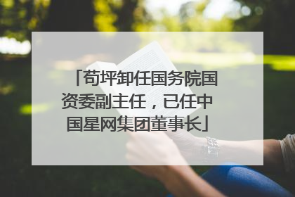 苟坪卸任国务院国资委副主任，已任中国星网集团董事长