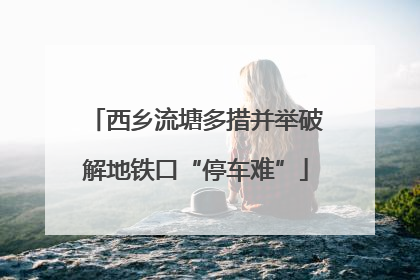 西乡流塘多措并举破解地铁口“停车难”