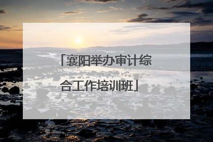 襄阳举办审计综合工作培训班