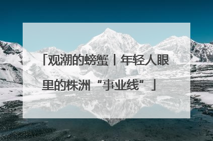 观潮的螃蟹丨年轻人眼里的株洲“事业线”