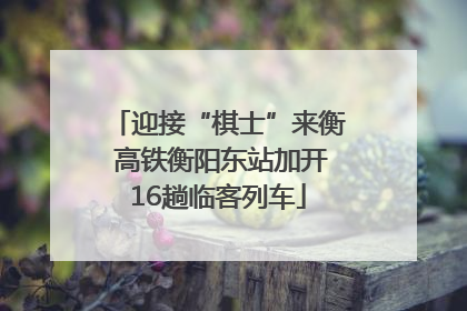 迎接“棋士”来衡 高铁衡阳东站加开16趟临客列车