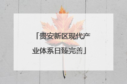 贵安新区现代产业体系日臻完善