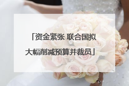 资金紧张 联合国拟大幅削减预算并裁员