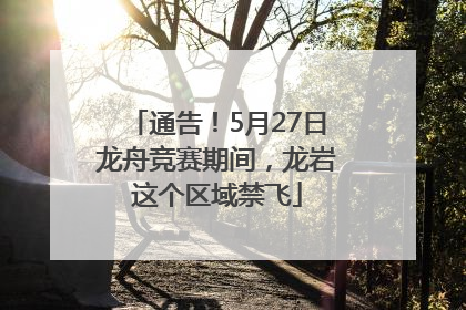 通告！5月27日龙舟竞赛期间，龙岩这个区域禁飞