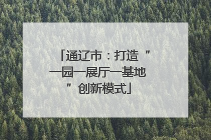 通辽市：打造“一园一展厅一基地”创新模式