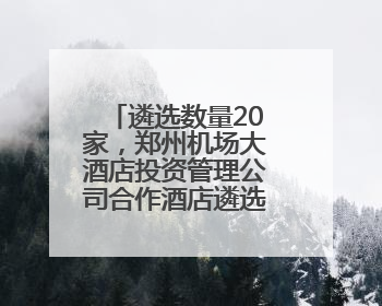 遴选数量20家，郑州机场大酒店投资管理公司合作酒店遴选项目招标