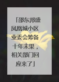 邵东邦盛凤凰城小区业委会筹备十年未果，相关部门回应来了