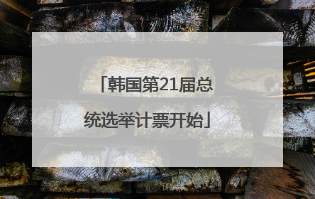 韩国第21届总统选举计票开始