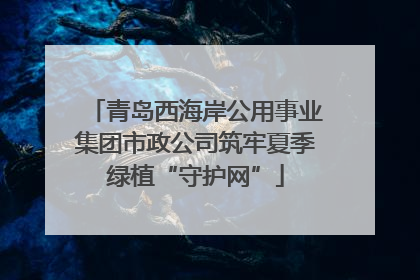 青岛西海岸公用事业集团市政公司筑牢夏季绿植“守护网”