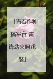 青春作种播军营 雷锋薪火照戎装