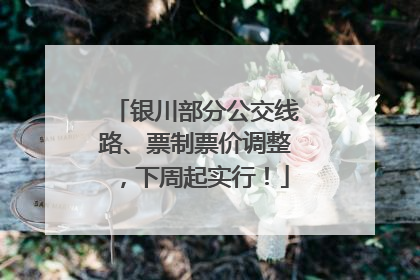银川部分公交线路、票制票价调整，下周起实行！