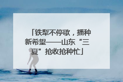 铁犁不停歇，播种新希望——山东“三夏”抢收抢种忙