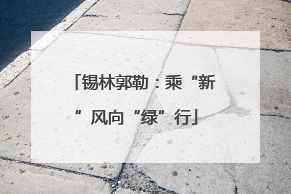 锡林郭勒：乘“新”风向“绿”行