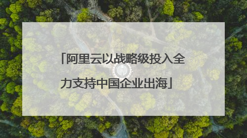 阿里云以战略级投入全力支持中国企业出海