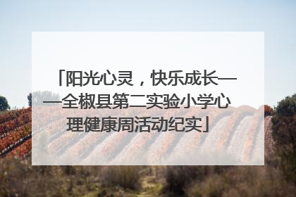 阳光心灵，快乐成长——全椒县第二实验小学心理健康周活动纪实