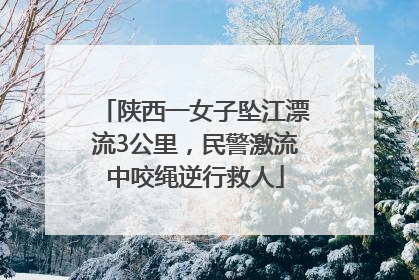 陕西一女子坠江漂流3公里，民警激流中咬绳逆行救人
