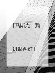 马斯克：我进退两难