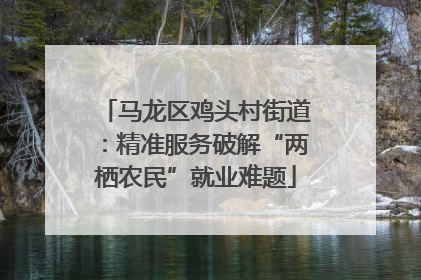 马龙区鸡头村街道：精准服务破解“两栖农民”就业难题