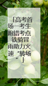 高考首场一考生跑错考点 铁骑冒雨助力火速“转场”
